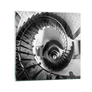 Glastavla - Bild på glas - Högre och högre - 40x40 cm