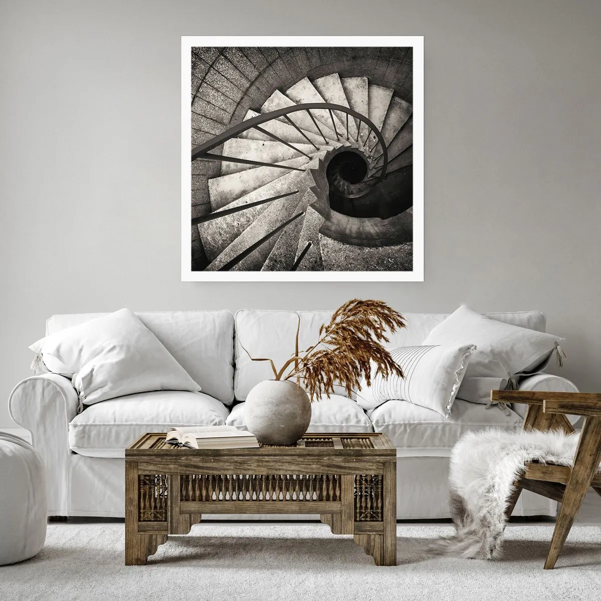 Affisch - Uppför trappan, nedför trappan - 50x50 cm