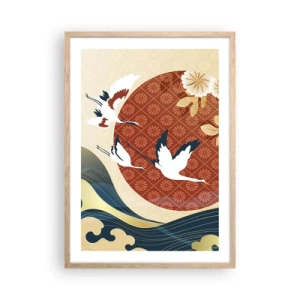 Affisch i ram av ljusek - Japansk saga - 50x70 cm