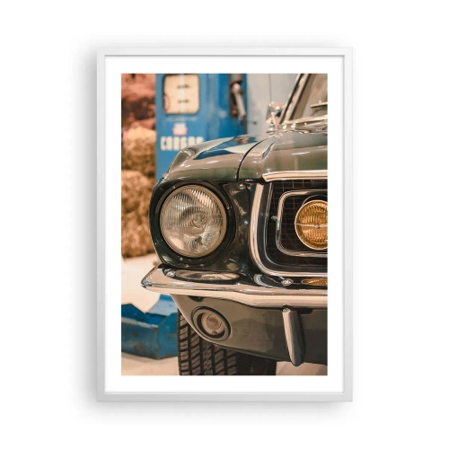 Affisch i vit ram - Ett möte med legenden - 50x70 cm