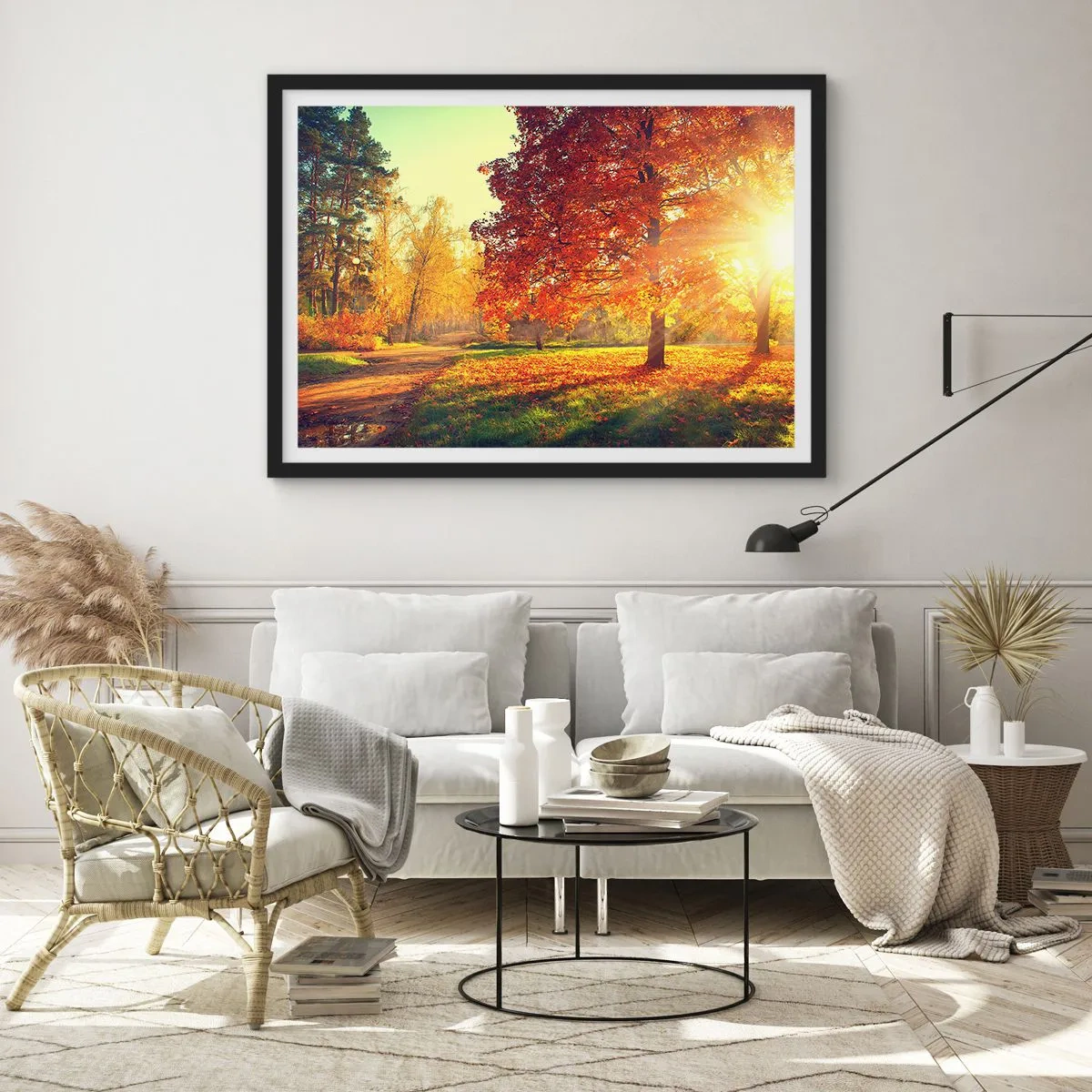 Affisch i svart ram - Rött är vackert - 70x50 cm