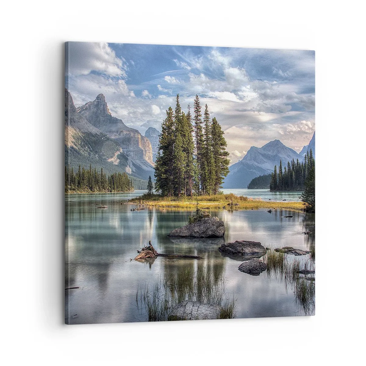 Canvastavla - Bild på duk - Vid stort och rent vatten - 60x60 cm