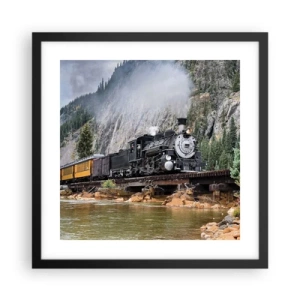 Affisch i svart ram - Vart ska du? Vart? - 40x40 cm