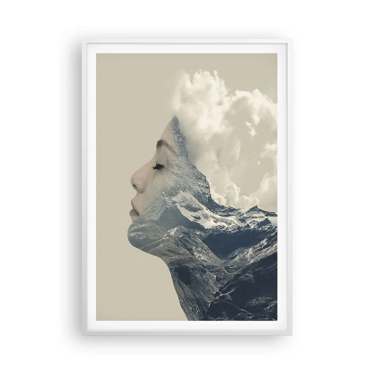 Affisch i vit ram - Elementens skönhet - 70x100 cm