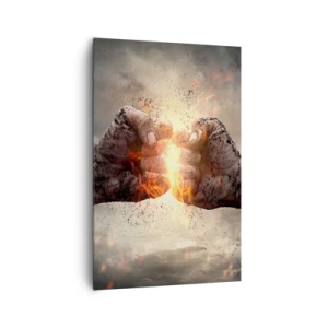 Canvastavla - Bild på duk - Stå upp och kämpa - 80x120 cm