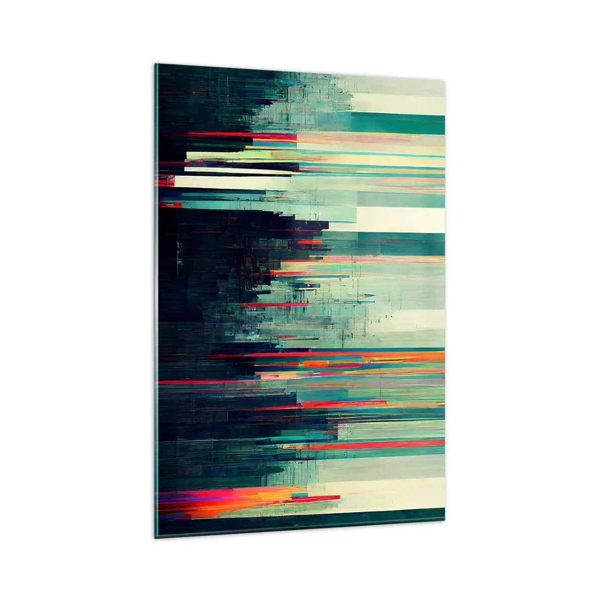 Glastavla - Bild på glas - Futuristisk stad - 80x120 cm