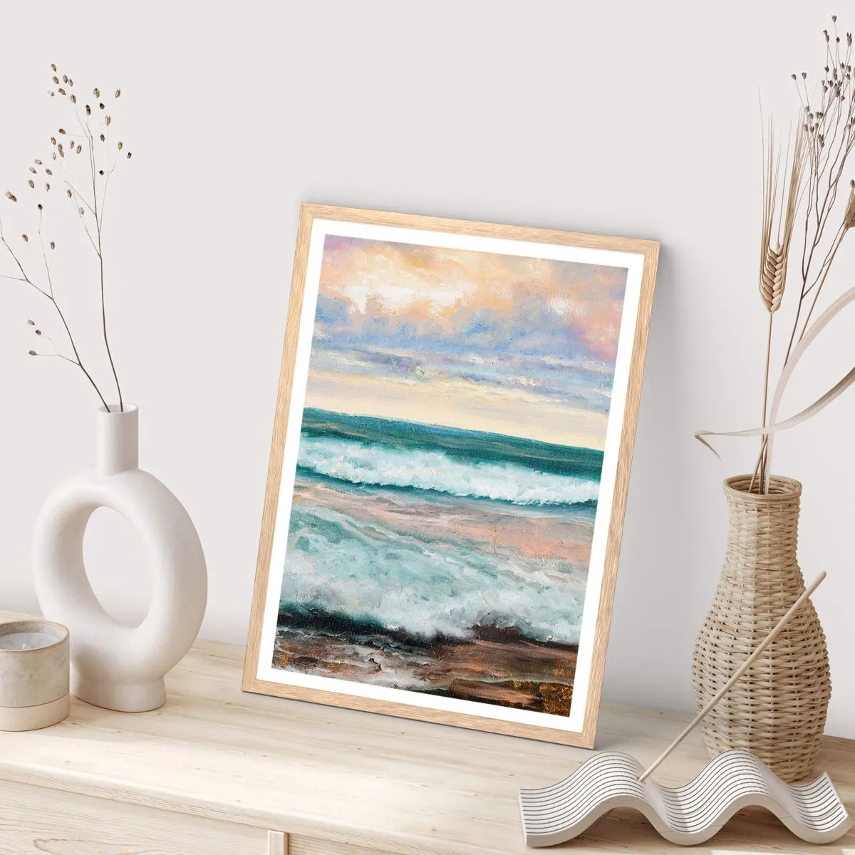 Affisch i ram av ljusek - Här kan du släta ut din själ - 50x70 cm