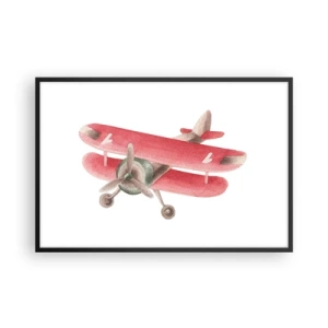 Affisch i svart ram - Redo att flyga högt - 91x61 cm