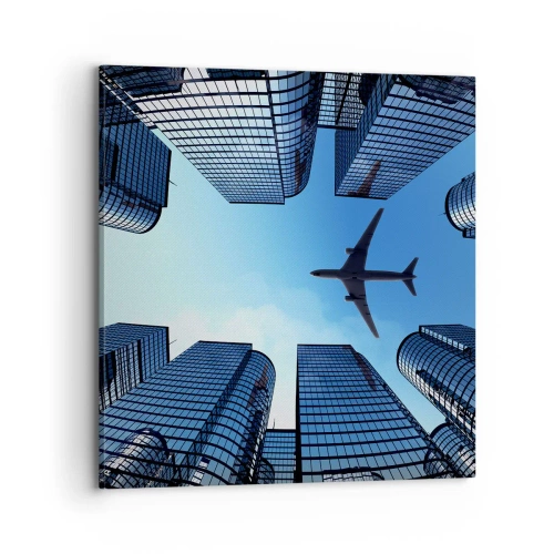 Canvastavla - Bild på duk - Utsikten från glasravinen - 70x70 cm