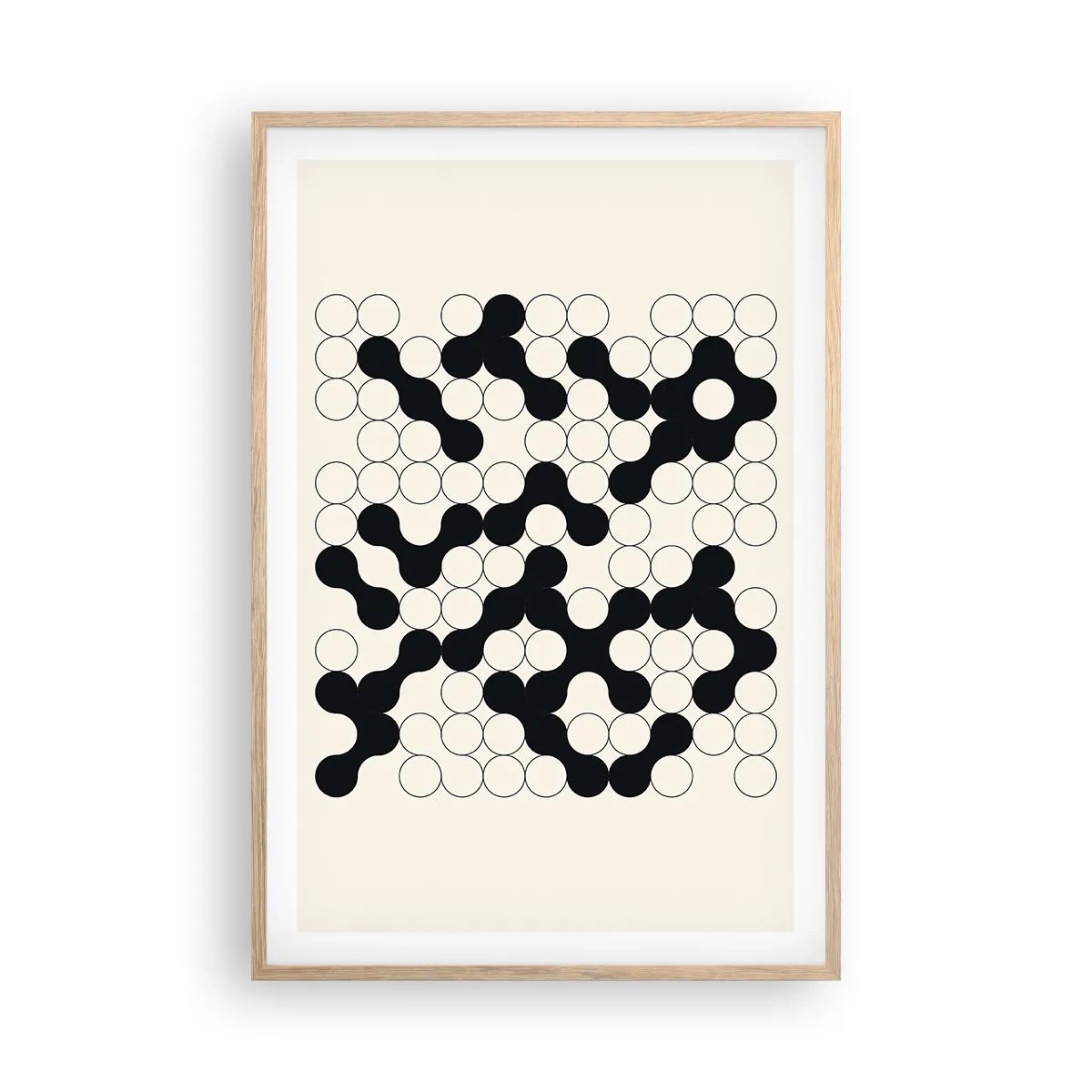 Affisch i ram av ljusek - Kinesiskt spel - variation - 61x91 cm