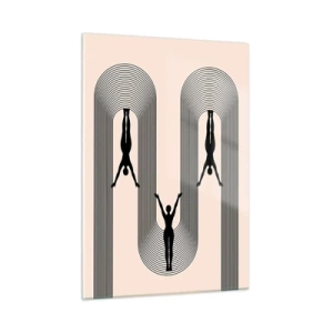 Glastavla - Bild på glas - Upp och ner - 50x70 cm