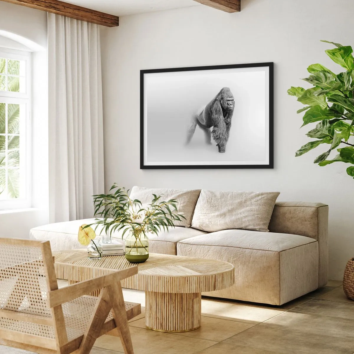 Affisch i svart ram - Övertygad om sin styrka - 91x61 cm