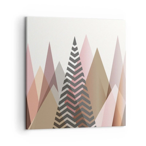 Canvastavla - Bild på duk - Utsikt över pyramider - 60x60 cm