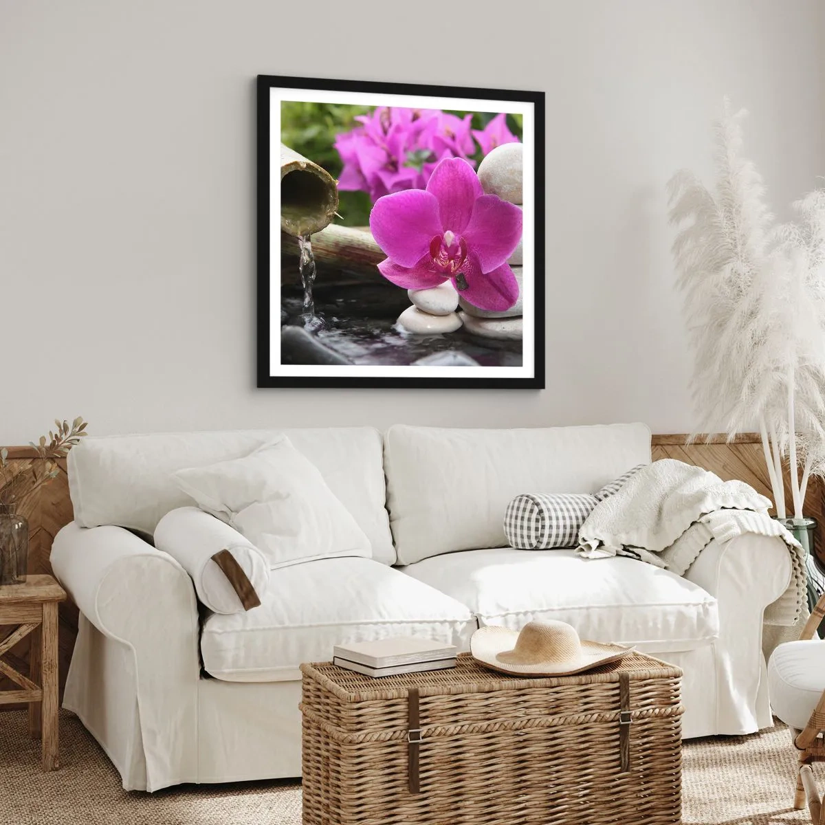 Affisch i svart ram - Så kopplar du av - 40x40 cm