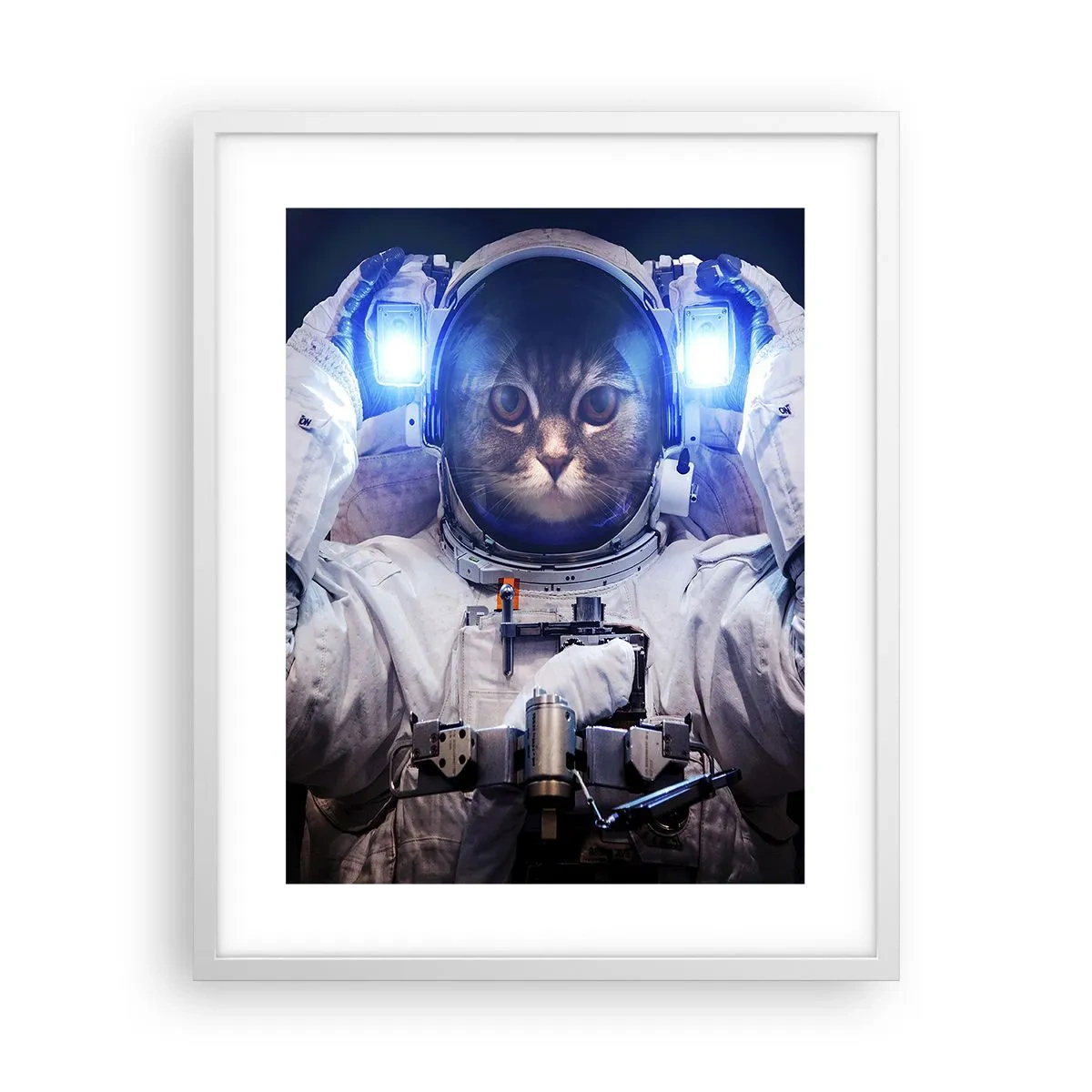 Affisch i vit ram - Houston, ni har problem - 40x50 cm