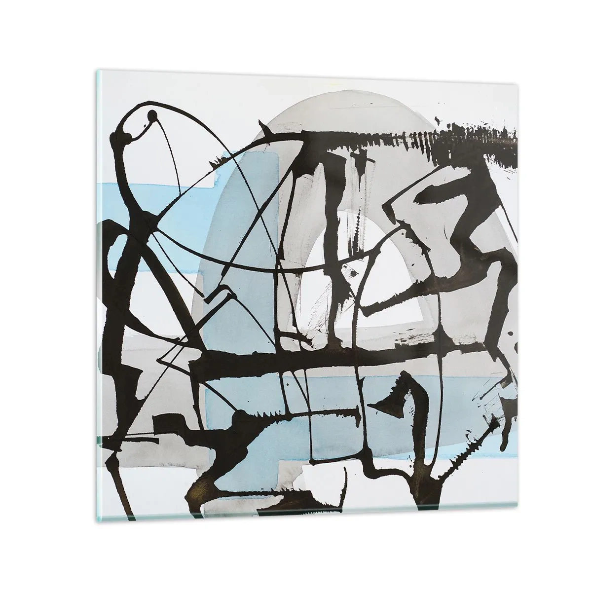 Glastavla - Bild på glas - Blått trots allt - 70x70 cm