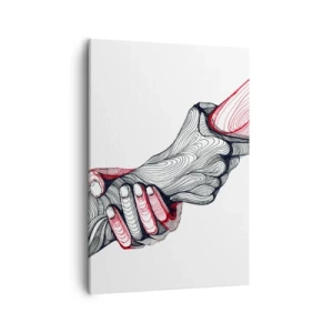 Canvastavla - Bild på duk - Du är i goda händer - 50x70 cm