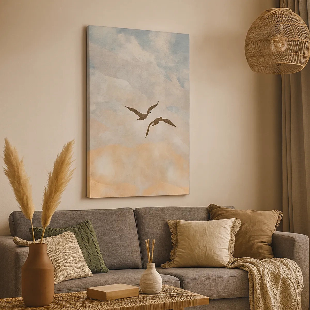 Canvastavla - Bild på duk - Dans på himlen - 50x70 cm