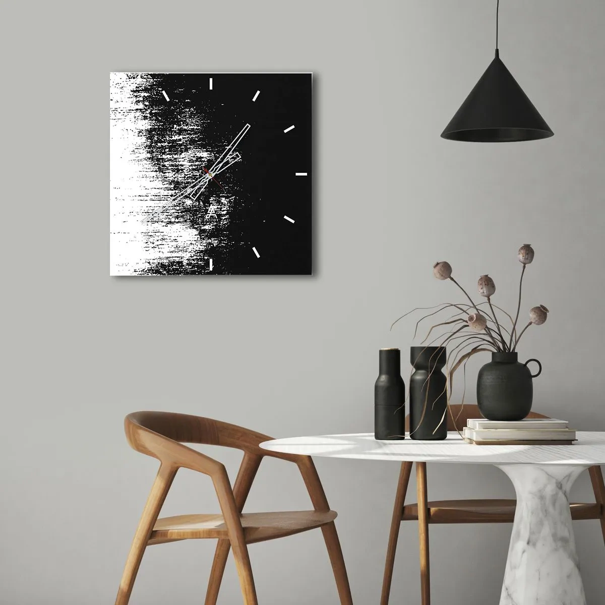 Väggklocka - Klocka på glas - Och vinnare är... - 40x40 cm