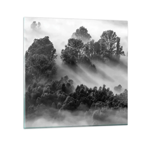 Glastavla - Bild på glas - Stiger ur sömnen - 50x50 cm