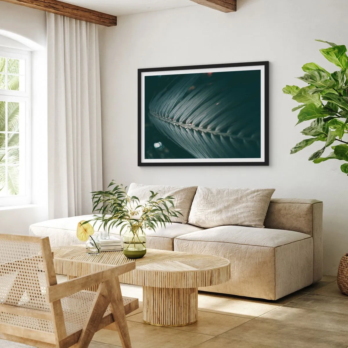Affisch i svart ram - Naturens precision - 100x70 cm