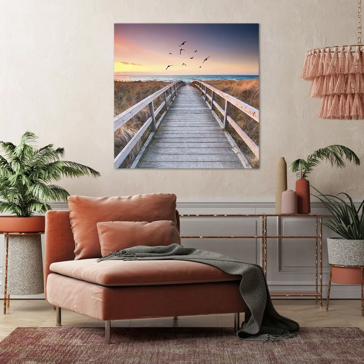 Canvastavla - Bild på duk - Startbana - 40x40 cm