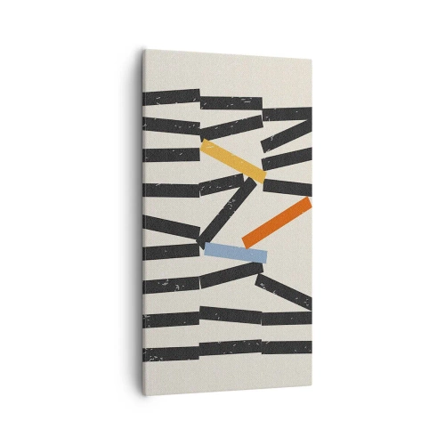Canvastavla - Bild på duk - Domino - komposition - 55x100 cm