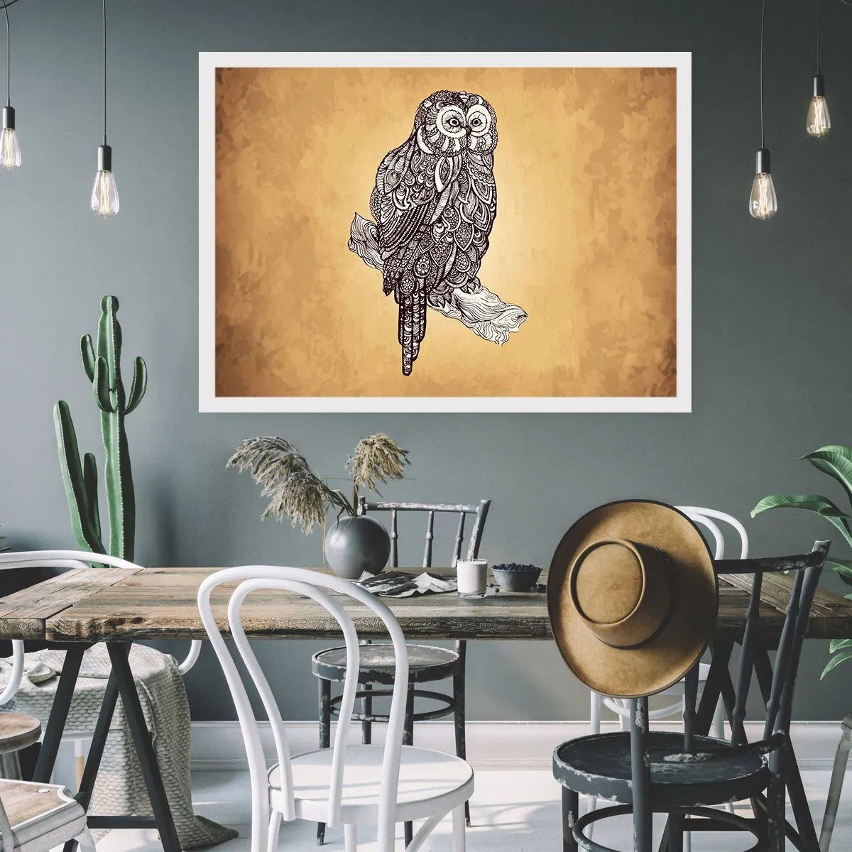Affisch - Invecklade ornament av visdom - 91x61 cm