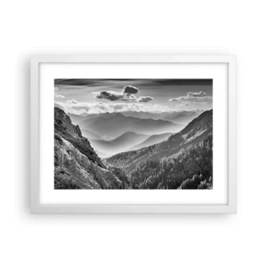 Affisch i vit ram - Ända fram till horisonten - 40x30 cm