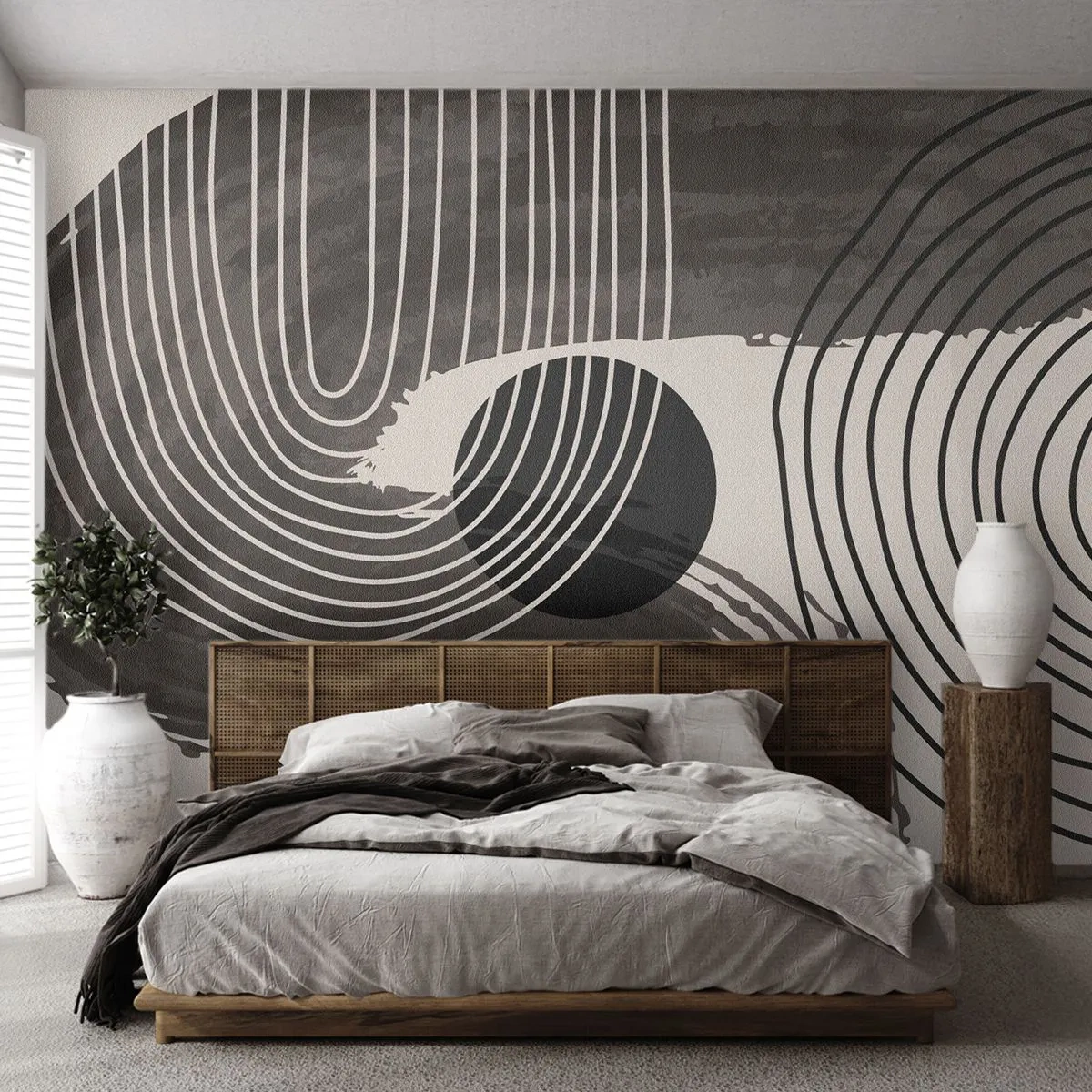Fototapet Premium Sand - Ovalen vinner - Abstraktion, Minimalism, Bit - 100x70 cm