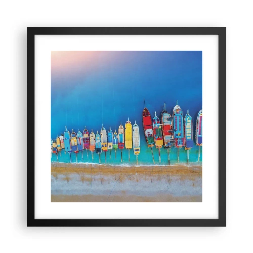 Affisch i svart ram - Ur fågelperspektivet - 40x40 cm