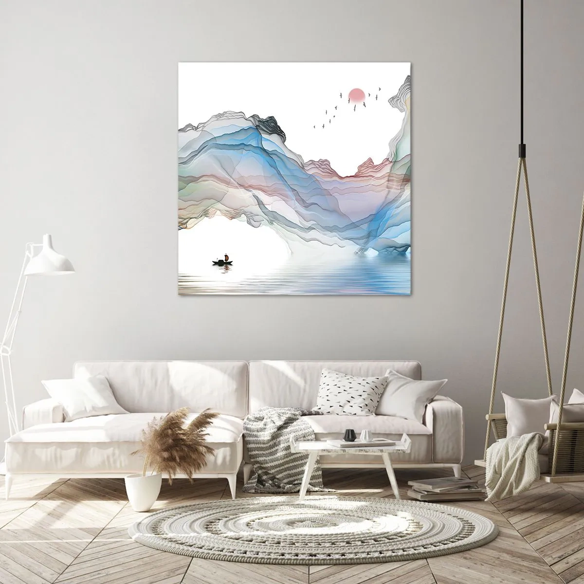 Canvastavla - Bild på duk - Mot kristallfjäll - 30x30 cm