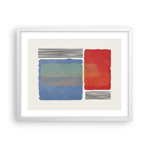 Affisch i vit ram - Geometrins anda  - 50x40 cm