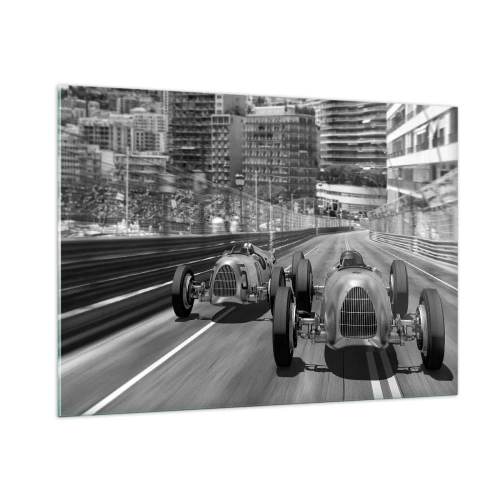 Glastavla - Bild på glas - För länge sedan i Monte Carlo - 100x70 cm