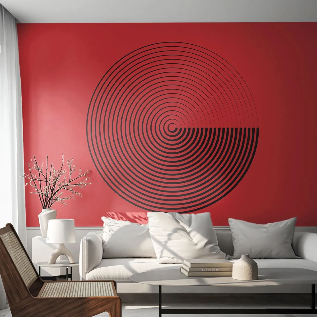 Fototapet Standard Eco - Cirkulär rörelse - Minimalism, Hjul, Rader - 400x280 cm