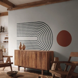 Fototapet Premium Canvas - Formernas och färgernas magnetism - Abstraktion, Grafik, Modernt mönster - 450x315 cm