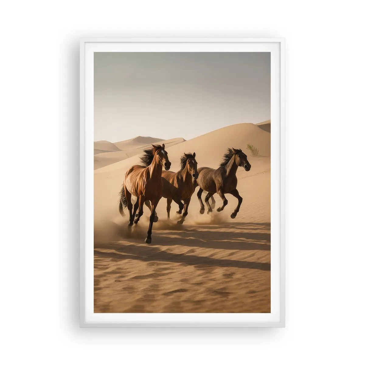 Affisch i vit ram - Fri som vinden - 70x100 cm