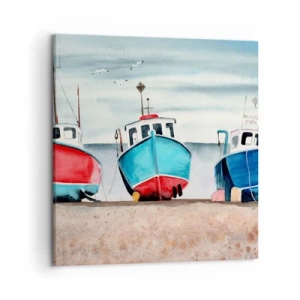 Canvastavla - Bild på duk - Redo för fångst - 50x50 cm