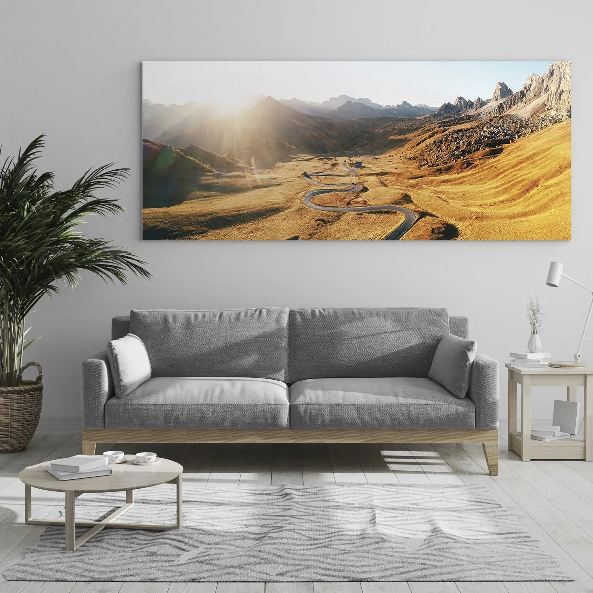 Glastavla - Bild på glas - I gulddalen - 120x50 cm