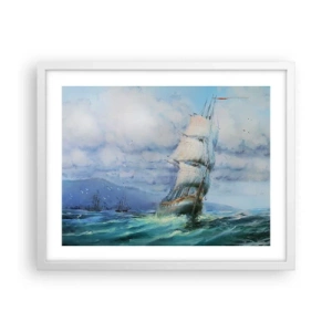 Affisch i vit ram - Goda vindar - 50x40 cm