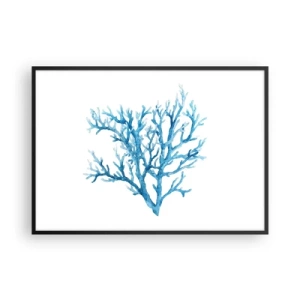 Affisch i svart ram - Marin filigran - 100x70 cm