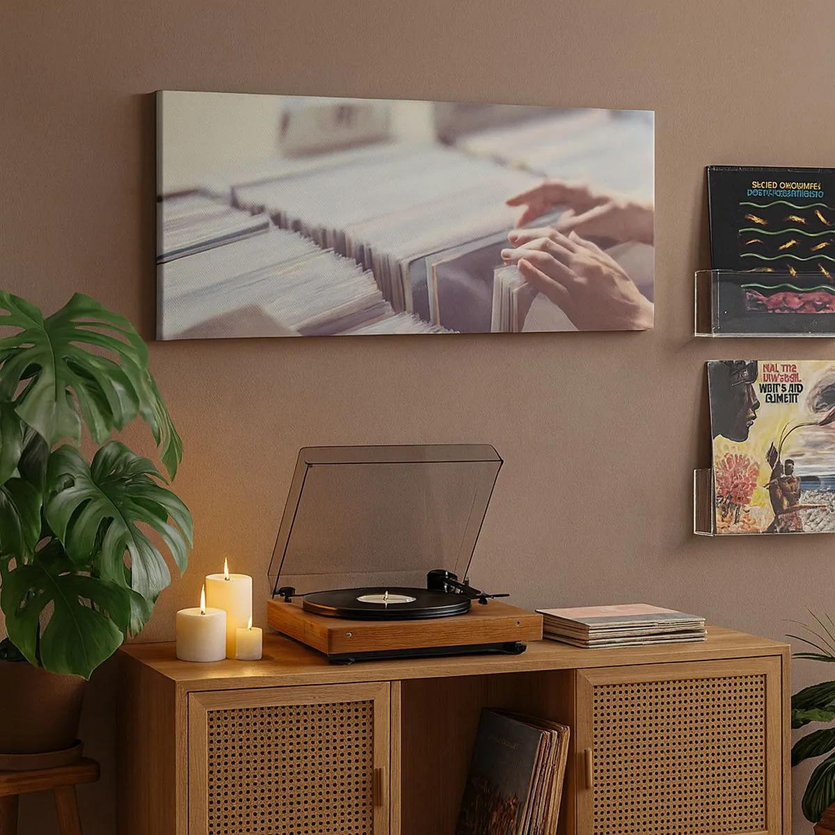 Canvastavla - Bild på duk - I jakten efter känslor - 100x40 cm