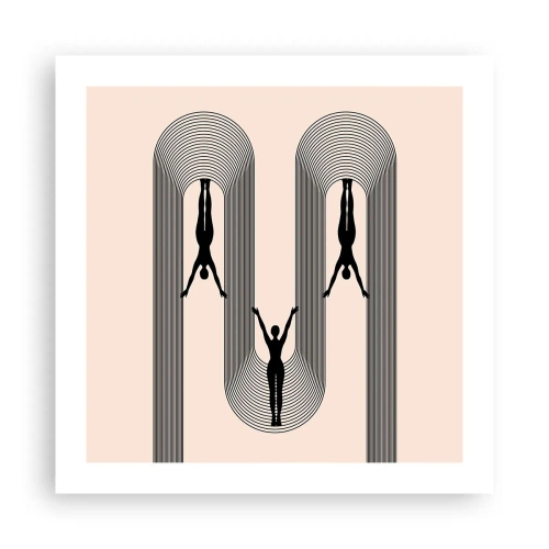 Affisch - Upp och ner - 50x50 cm