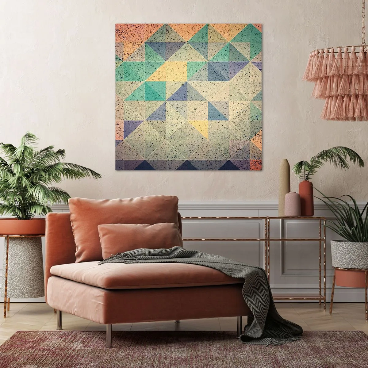 Canvastavla - Bild på duk - Trianglarnas republik - 50x50 cm