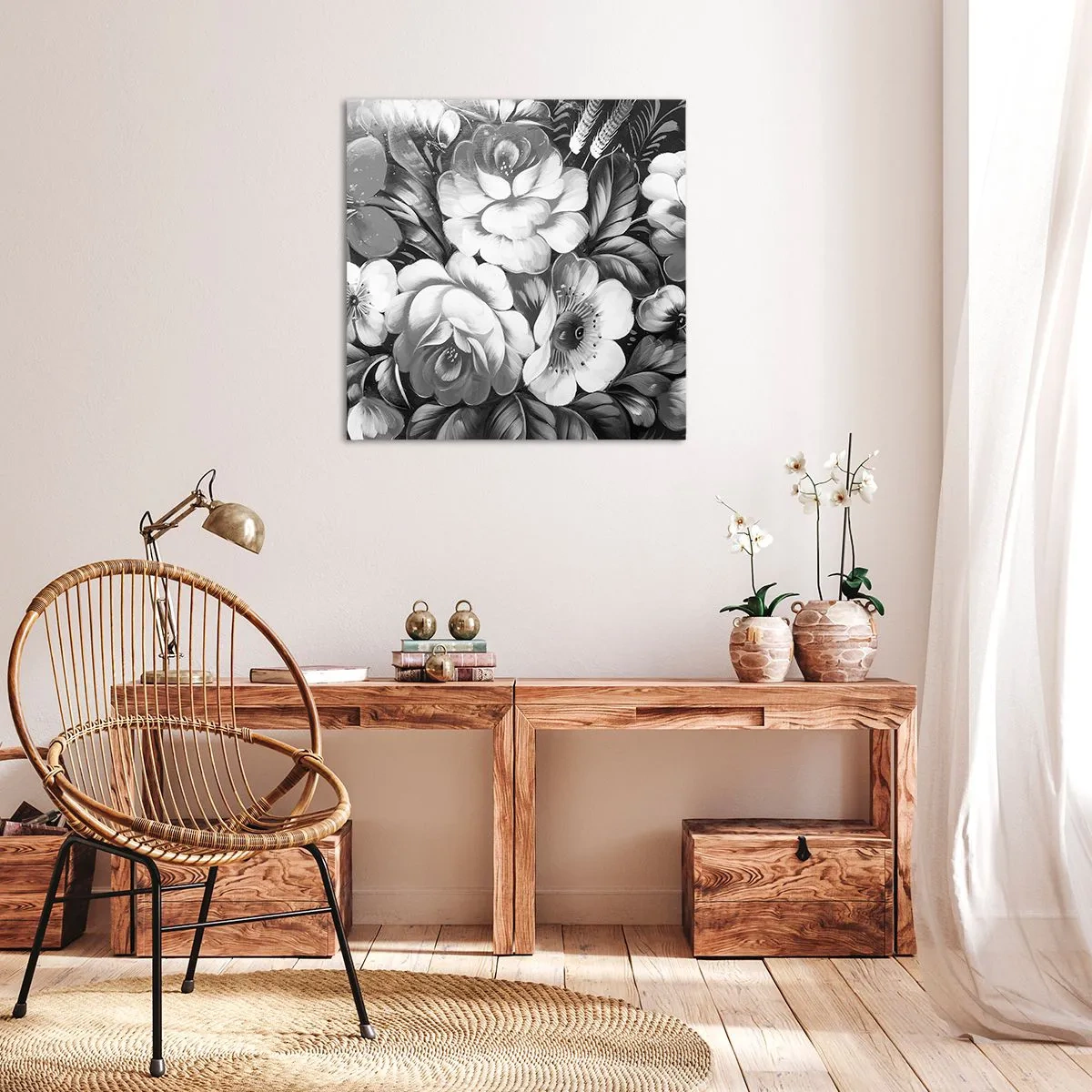 Canvastavla - Bild på duk - Vackra även i gråskala - 70x70 cm