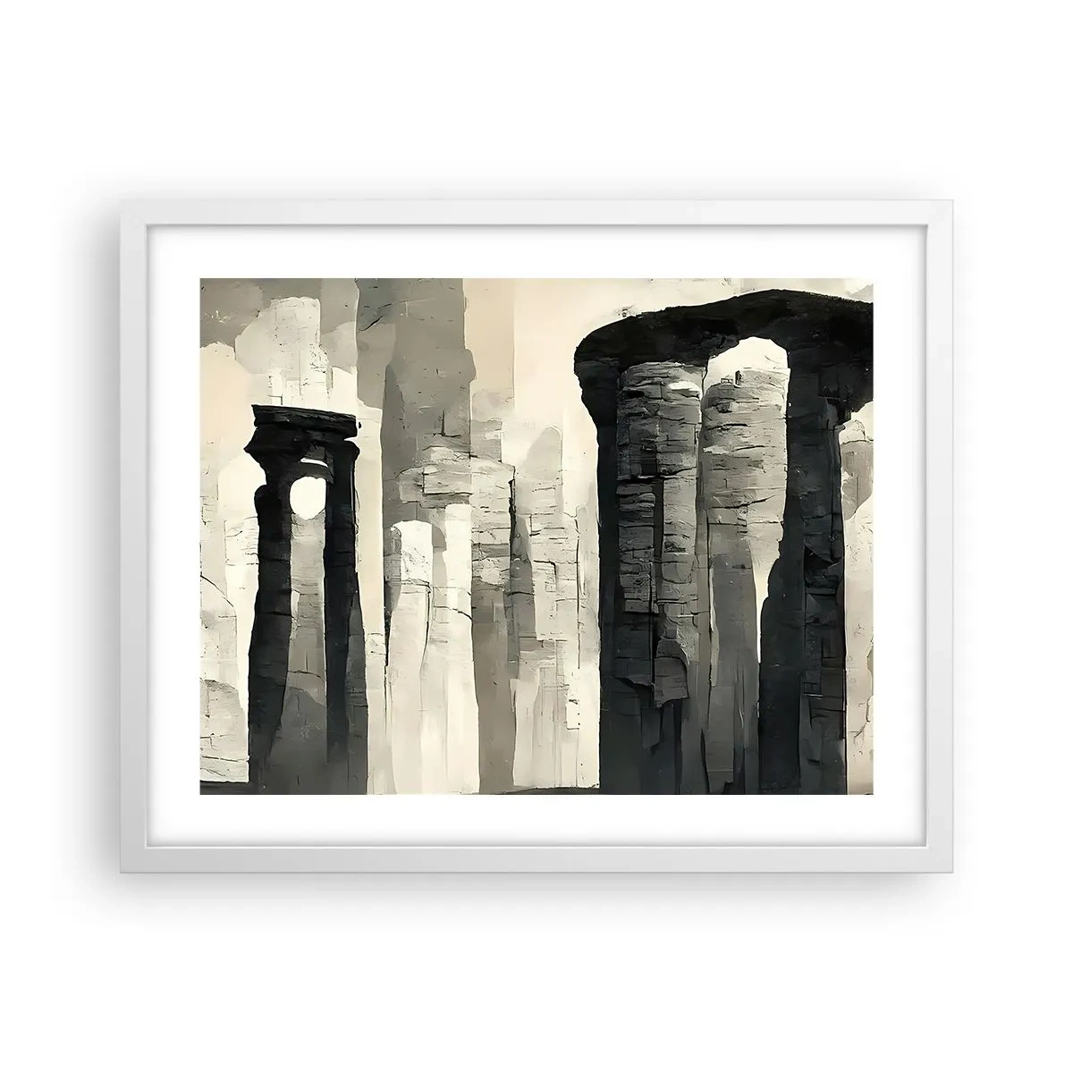Affisch i vit ram - Antikens majestät - 50x40 cm