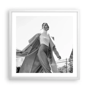 Affisch i vit ram - Följer du med mig? - 50x50 cm