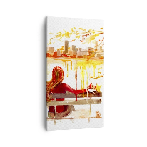 Canvastavla - Bild på duk - En stund för eftertanke - 45x80 cm