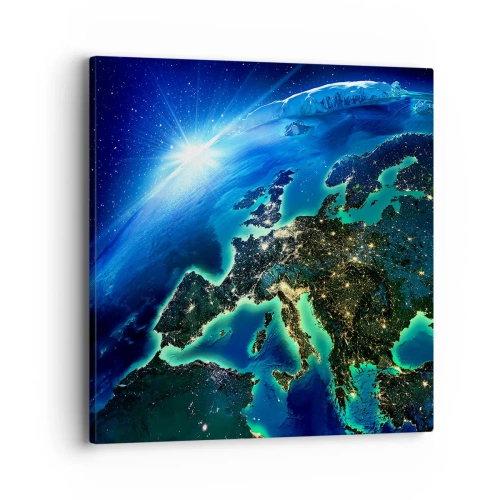 Canvastavla - Bild på duk - Glödande Europa - 40x40 cm