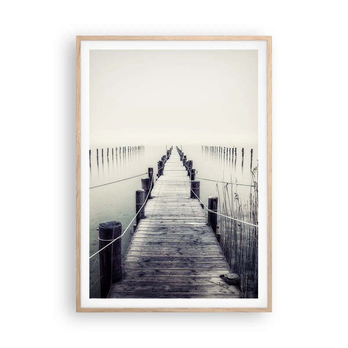 Affisch i ram av ljusek - Fördjupa dig i frid - 70x100 cm